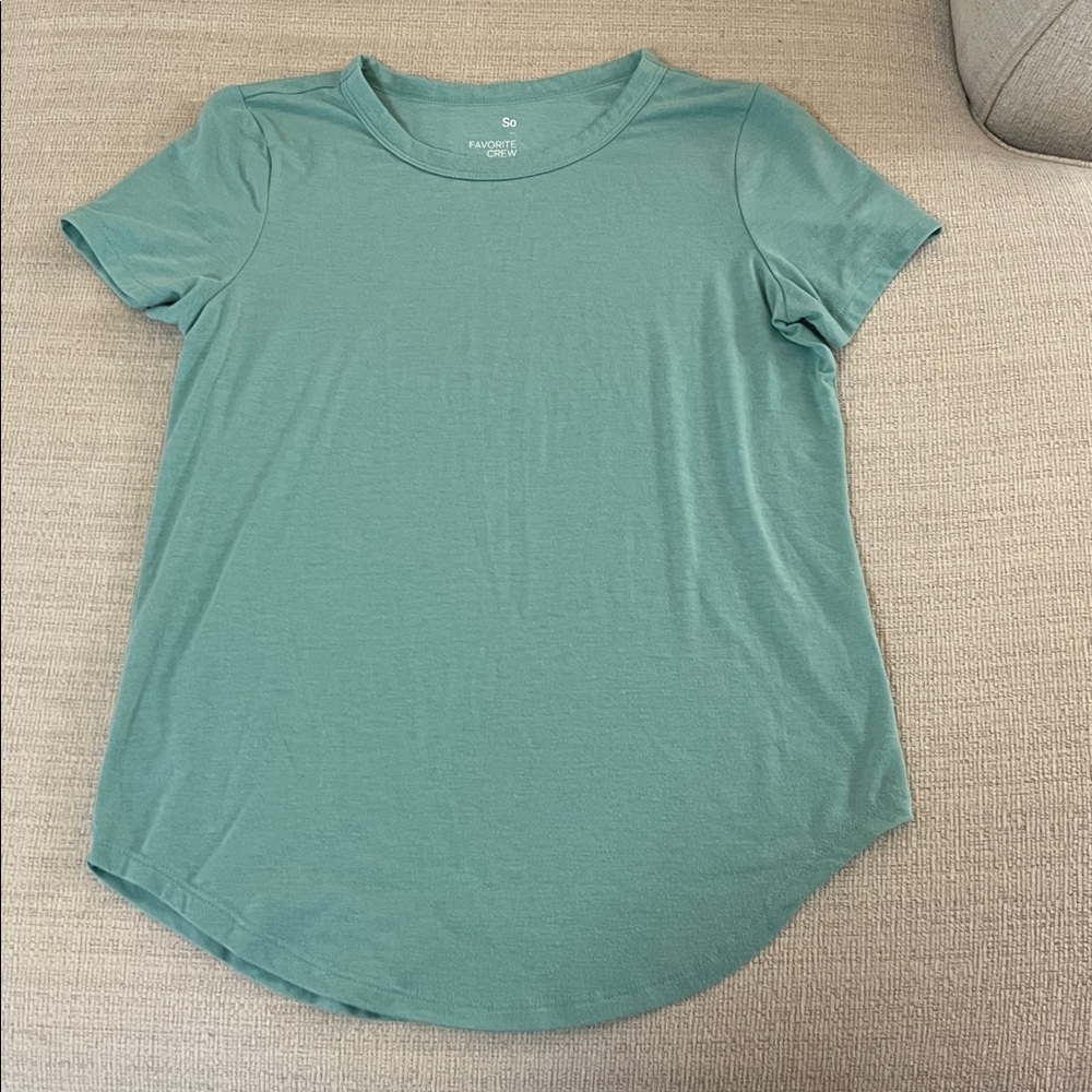 SO Favorite Crew Tee in Light Teal